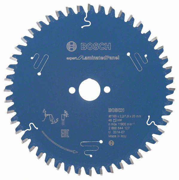Bosch Accessories Expert for Laminated Panel 2608644127 Keményfém körfűrészlap 160 x 20 x 1.6 mm Fogak száma (collonként): 48 1 db