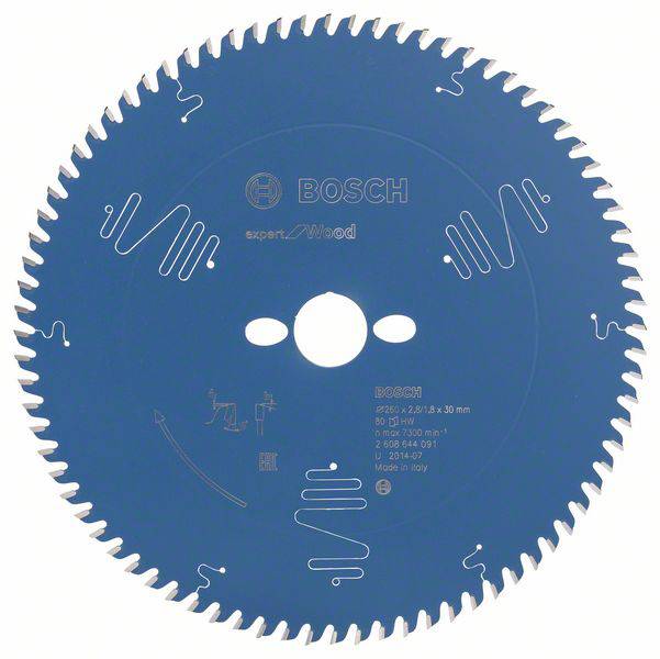 Bosch Accessories Expert for Wood 2608644091 Körfűrészlap 260 x 30 x 1.8 mm Fogak száma (collonként): 80 1 db