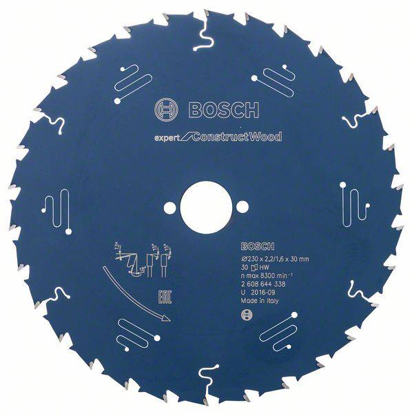 Bosch Accessories Expert for Construct Wood 2608644338 Körfűrészlap 230 x 30 x 1.6 mm Fogak száma (collonként): 30 1 db