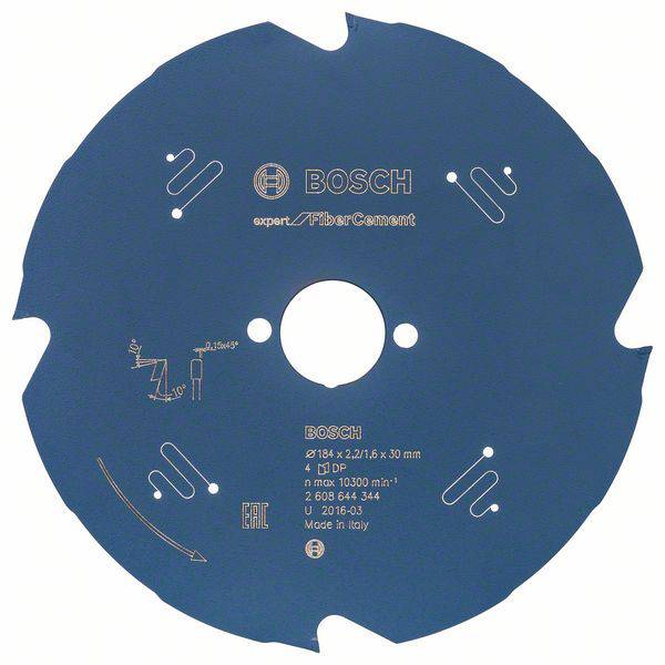 Bosch Accessories Expert for Fiber Cement 2608644344 Körfűrészlap 184 x 30 x 1.6 mm Fogak száma (collonként): 4 1 db
