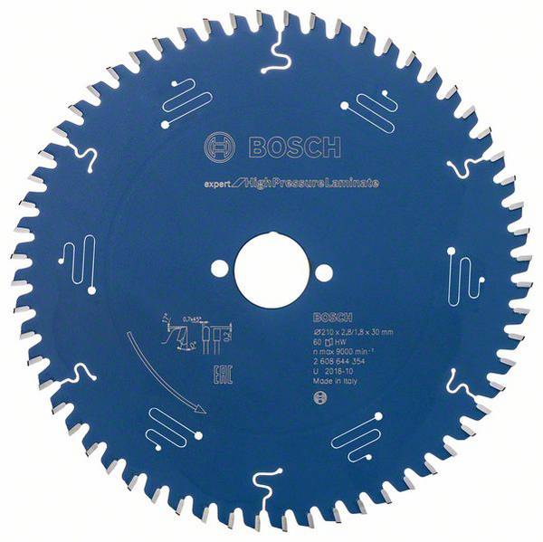Bosch Accessories Expert for High-Pressure Laminate 2608644354 Körfűrészlap 210 x 30 x 1.8 mm Fogak száma (collonként): 60 1 db