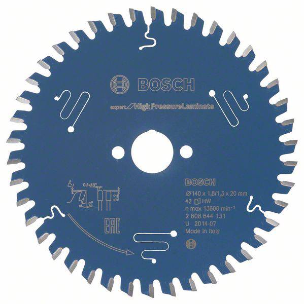 Bosch Accessories Expert for High Pressure Laminate 2608644131 Körfűrészlap 140 x 20 x 1.3 mm Fogak száma (collonként): 42 1 db