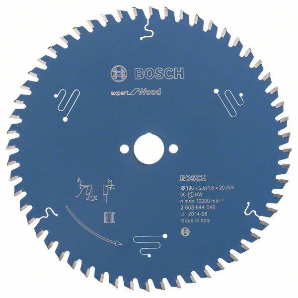 Bosch Accessories Expert for Wood 2608644046 Körfűrészlap 190 x 20 x 1.6 mm Fogak száma (collonként): 56 1 db