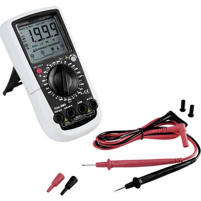Digitális multiméter LCD-kijelzővel, állvánnyal és mérővezetékekkel. 199,9-et mutat. Elektromos paraméterek mérésére szolgáló műszer.