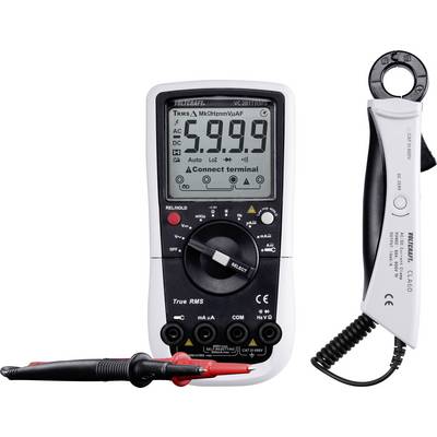Digitális kézi multiméter lakatfogó adapterrel CAT III 600 V kijelző (digitek): 6000 VOLTCRAFT VC281-0