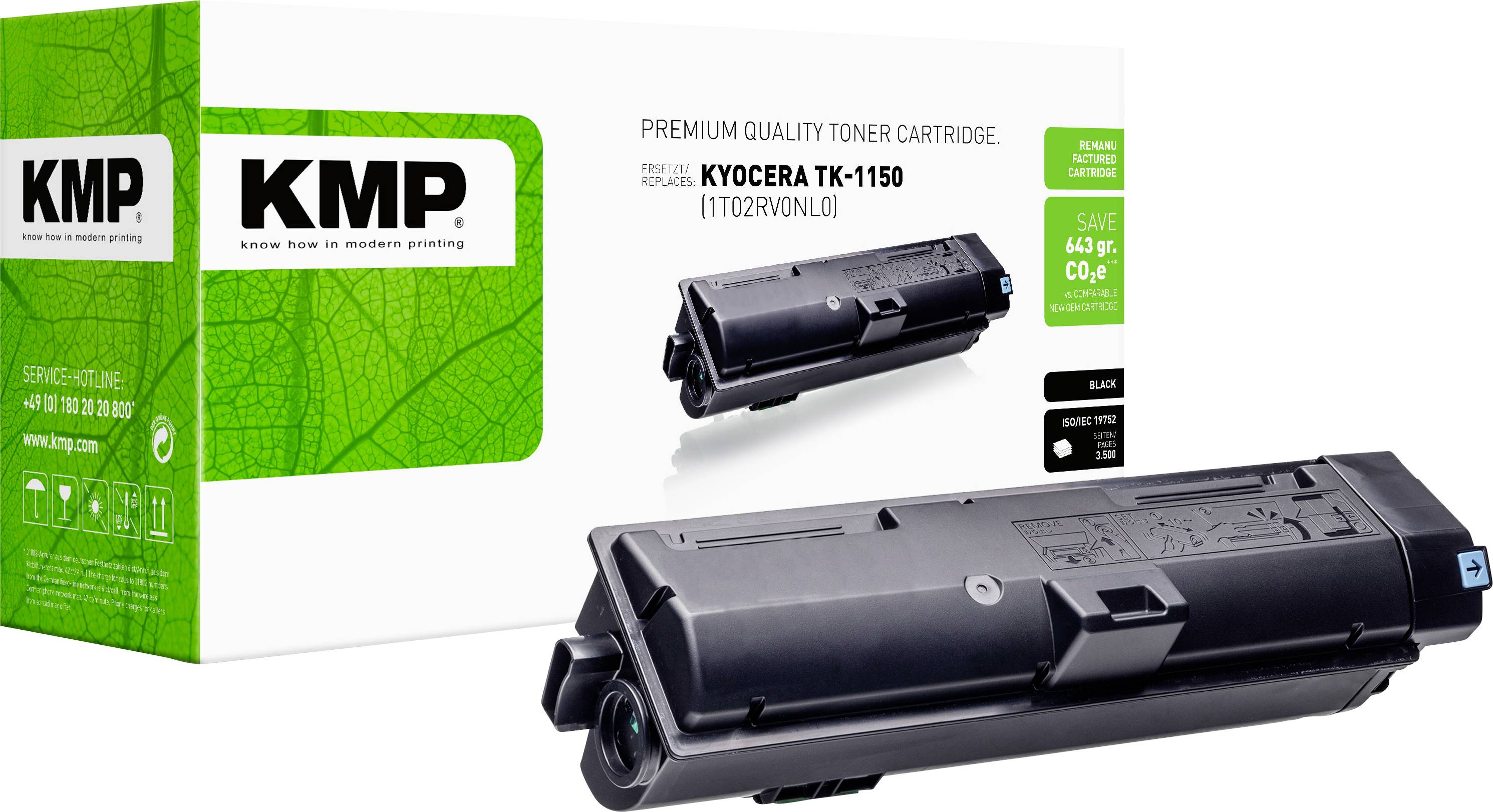 KMP Toner remplace Kyocera TK-1150 compatible noir 3500 pages K-T78 2914,0000