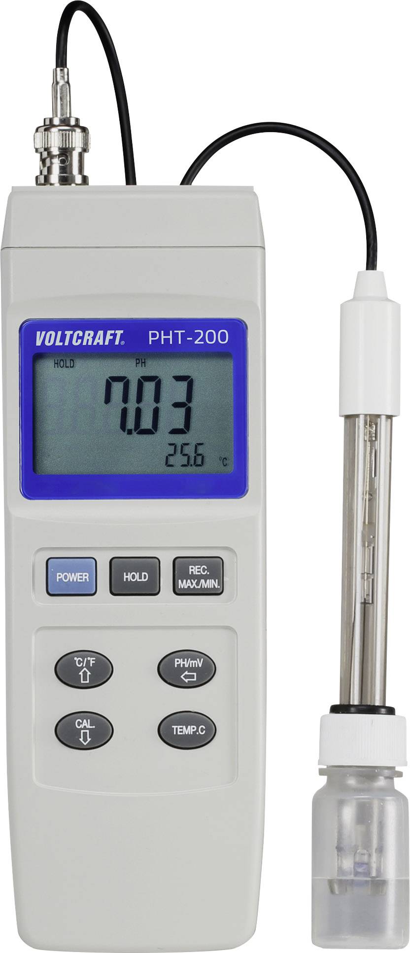Kombinált mérőműszer pH érték, Redox (ORP), Voltcraft PHT-200
