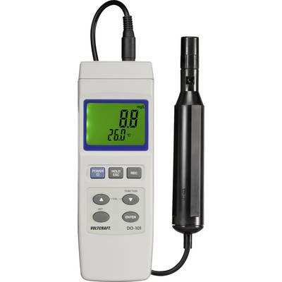 Oldott oxigénmérő és hőmérsékletmérő 0 - 20 mg/l, Voltcraft DO-101
