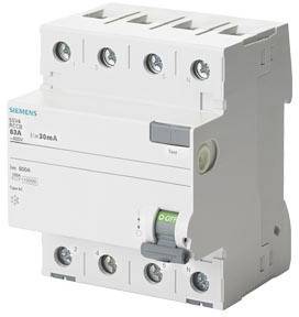 Siemens 5SV43460LA01 5SV4346-0LA01 FI védőkapcsoló AC 63 A 0.03 A 400 V-0