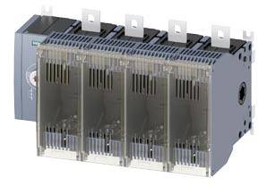 Egy elektromos védőeszköz négy átlátszó burkolattal, sötét alapra szerelve, műszaki alkatrészeket mutat.
