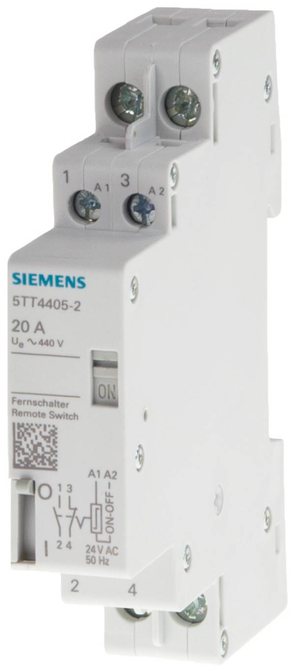 Távkapcsoló Kalapsín Siemens 5TT4452-0 2 záró 400 V 32 A önálló 1 db
