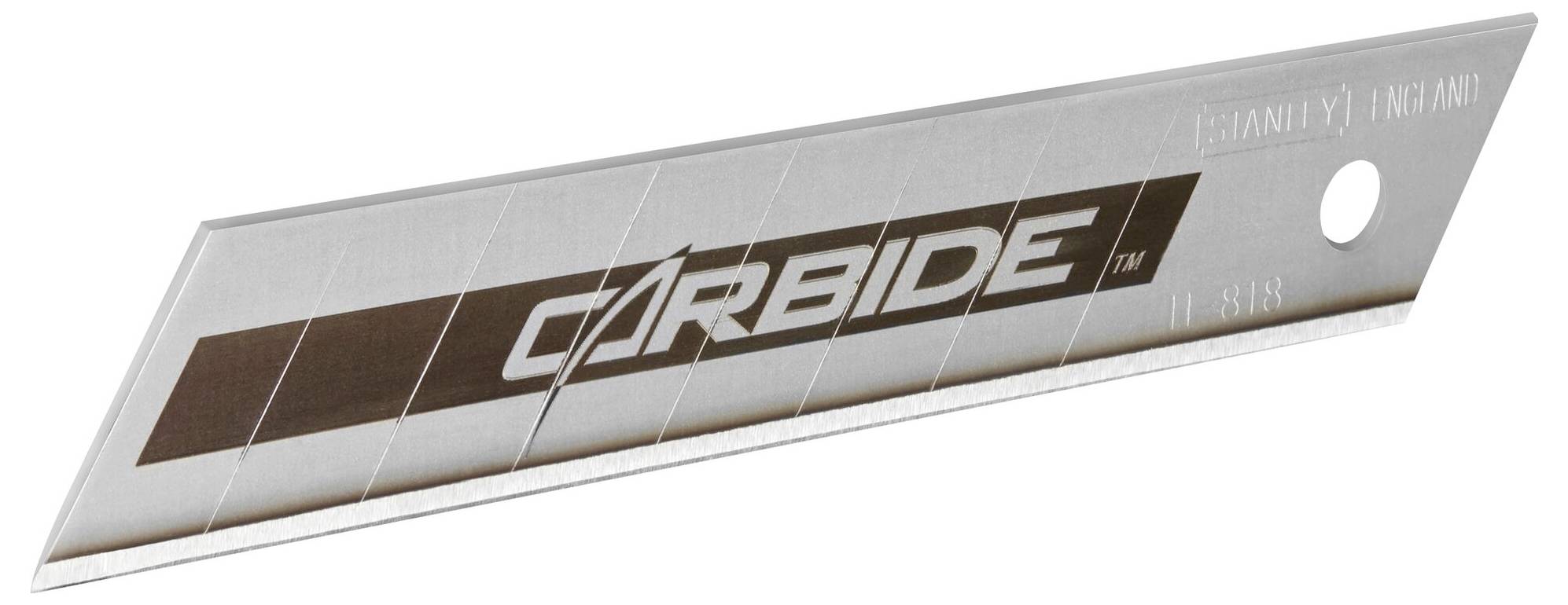 Egy trapéz alakú pengekés "Carbide" felirattal, amelyet gyakran használnak kézműves és vágási munkálatokhoz.