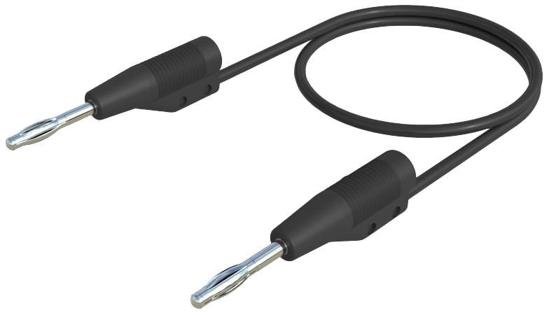 Hirschmann Test & Measurement MVL F 2/50 Mérővezeték Lamellás dugó, 2 mm Lamellás dugó, 2 mm 0.50 m Fekete 1 db
