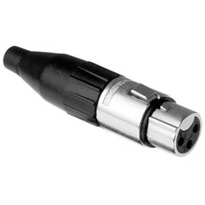 Amphenol AC3FJ XLR csatlakozó Csatlakozóaljzat, egyenes Pólusszám: 3 Fekete, Ezüst 1 db