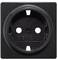 Siemens fekete dugalj két kerek nyílással és földelési érintkezőkkel.