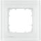 Egy fehér Siemens dugaljfedél, négyzet alakú lekerekített sarkokkal, mutatja az üres helyet egy kapcsoló behelyezéséhez.