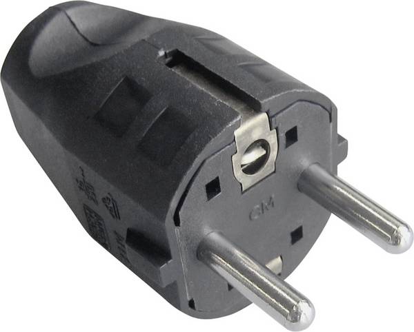 Bachmann 910.100 Védőérintkezős dugó Műanyag  250 V Fekete IP20
