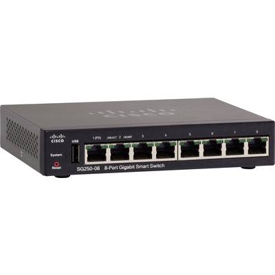 Cisco 250 Series SG250-08 - Switch - L3 Hálózati switch  8 port   