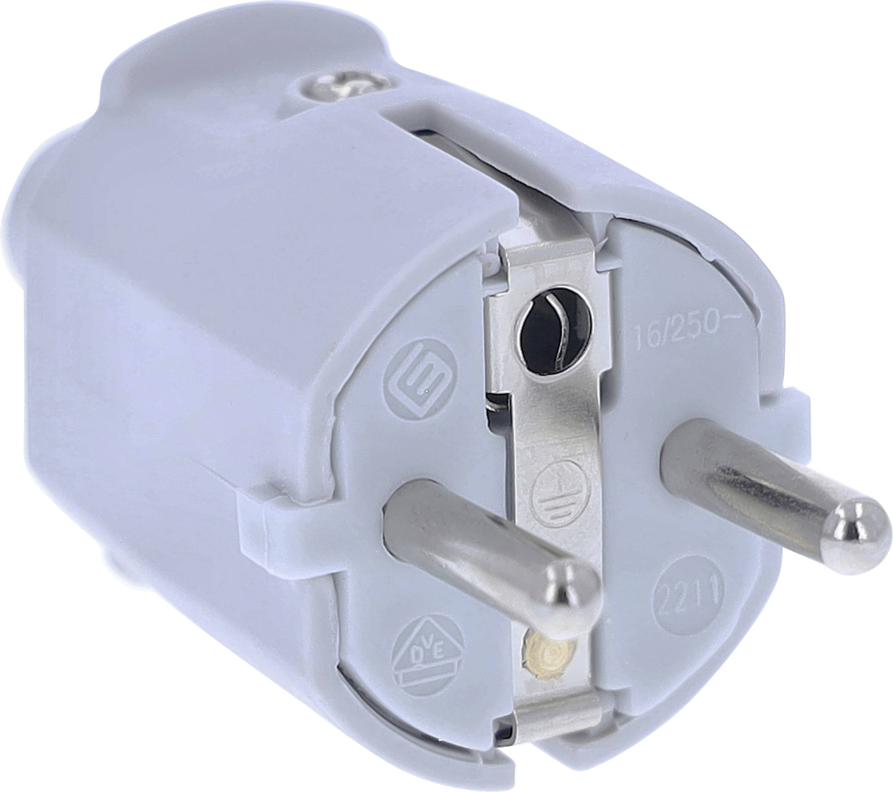 AS Schwabe 62220 Védőérintkezős dugó PVC 230 V Szürke-0
