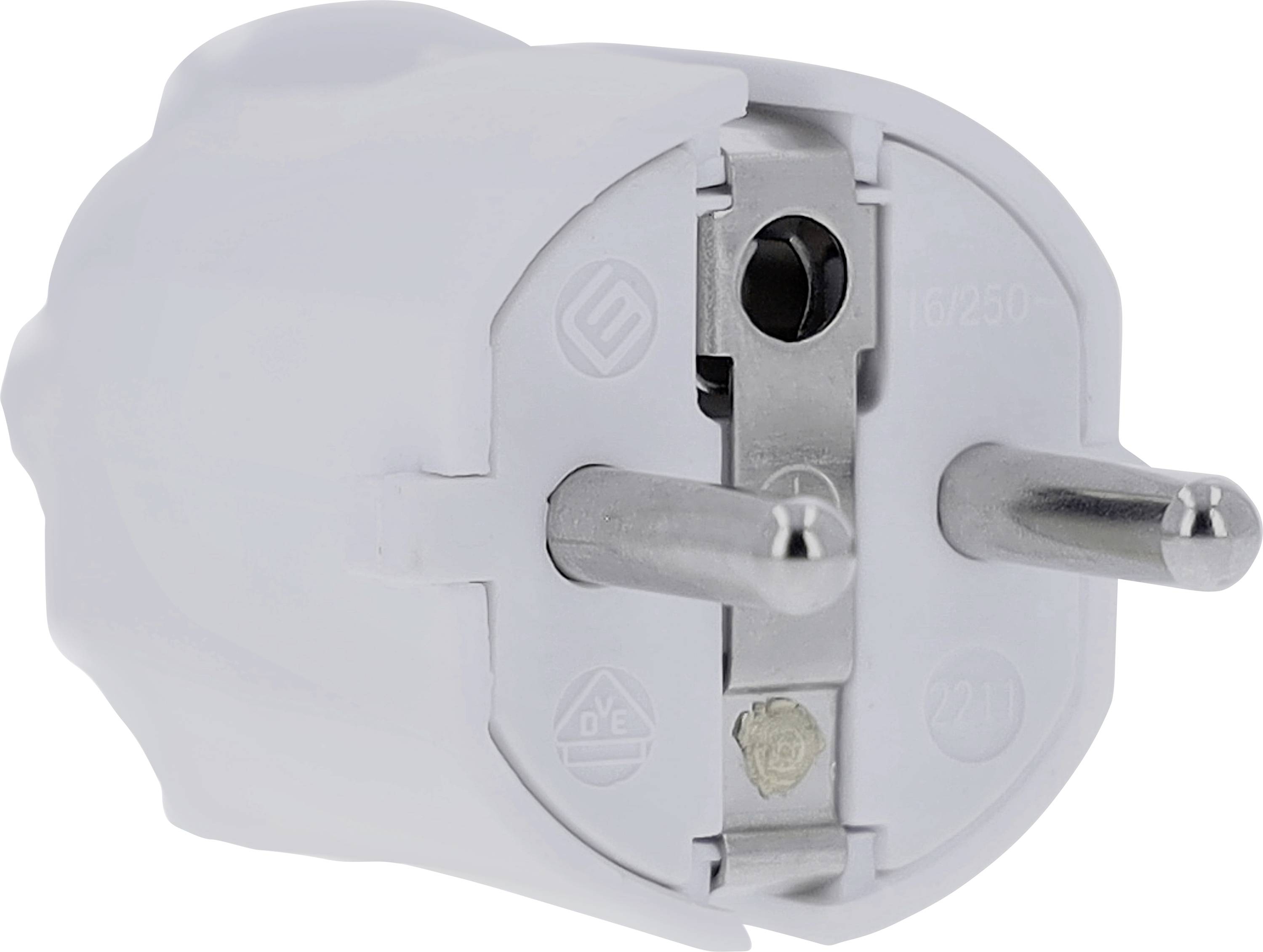 AS Schwabe 62221 Védőérintkezős dugó PVC 230 V Fehér IP20-0