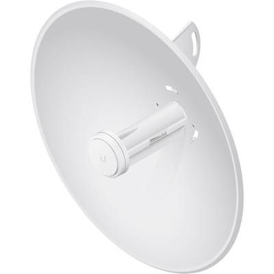 Egy fehér parabolaantenna hengeres középrésszel, amelyet fel lehet szerelni, és nagy távolságú vezeték nélküli kommunikációra szolgál.