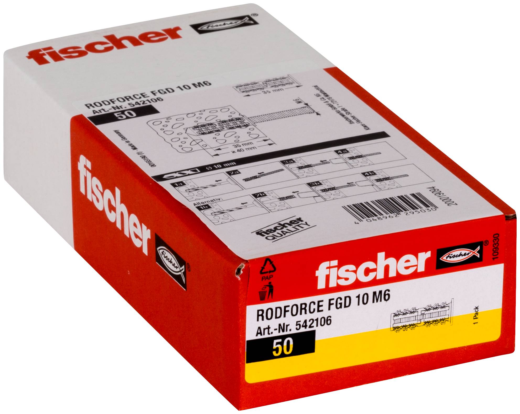 Fischer 542106 Beütős tipli 35 mm 10 mm 50 db