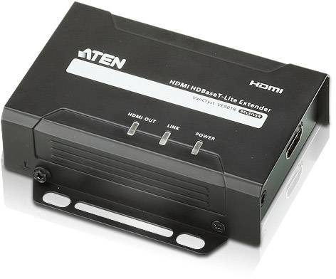 Egy Aten által gyártott HDMI-jeltovábbító eszköz, VE801R modell, amely HDMI-jeleket hosszabb távolságokra képes kiterjeszteni.