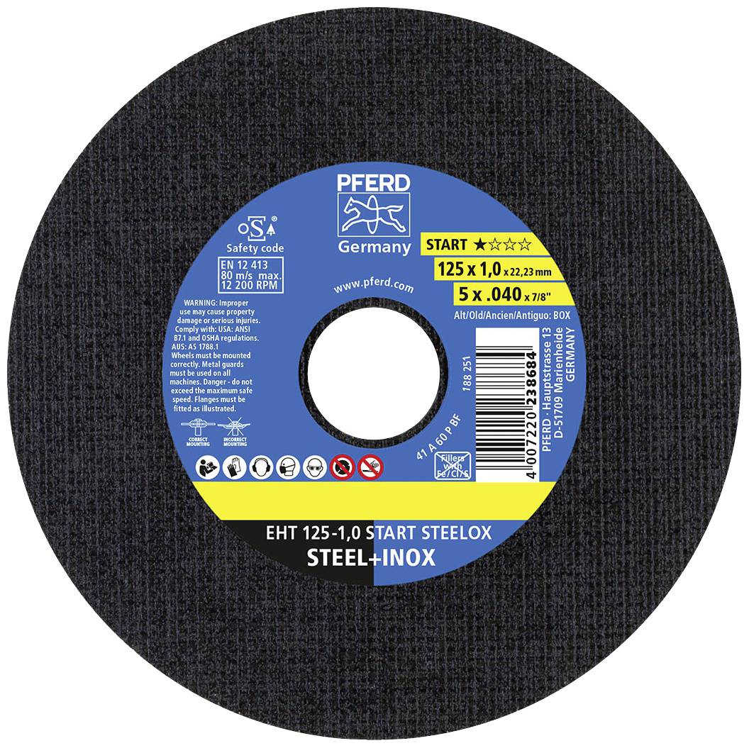 Vágótárcsa készlet 125 mm 25 db, PFERD EHT 125-1,0 START STEELOX 69120939