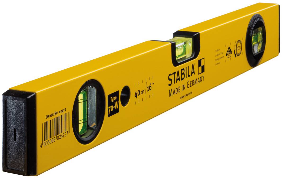 Stabila Type 70 W 2472 Könnyűfém vízmérték 40 cm 0.50 mm/m