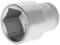Egy hatszögletű nyílással rendelkező, fémből készült ezüstszínű rögzítőanya, amelyet csavarokhoz vagy csapokhoz használnak.