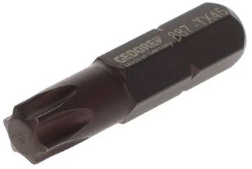 Gedore 887 TX T45 6571310 Kerek hatlap bit Króm-vanádium acél Barnított 1 db