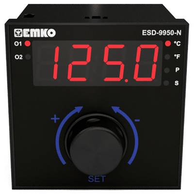 Emko ESD-9950-N.2.20.0.1/02.00/0.0.0.0  Hőmérséklet szabályozó Pt100, S, R, K, J   (H x Sz x Ma) 110 x 96 x 96 mm