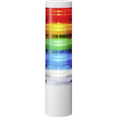 Patlite Jelző oszlop LR7-502WJNW-RYGBC  LED 5 színű, Piros, Sárga, Zöld, Kék, Fehér 1 db