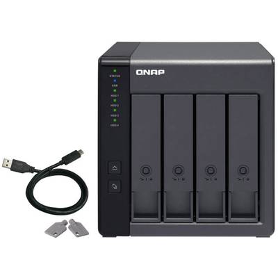 QNAP TR-004 SATA merevlemez doboz 2.5 coll, 3.5 coll USB-C®