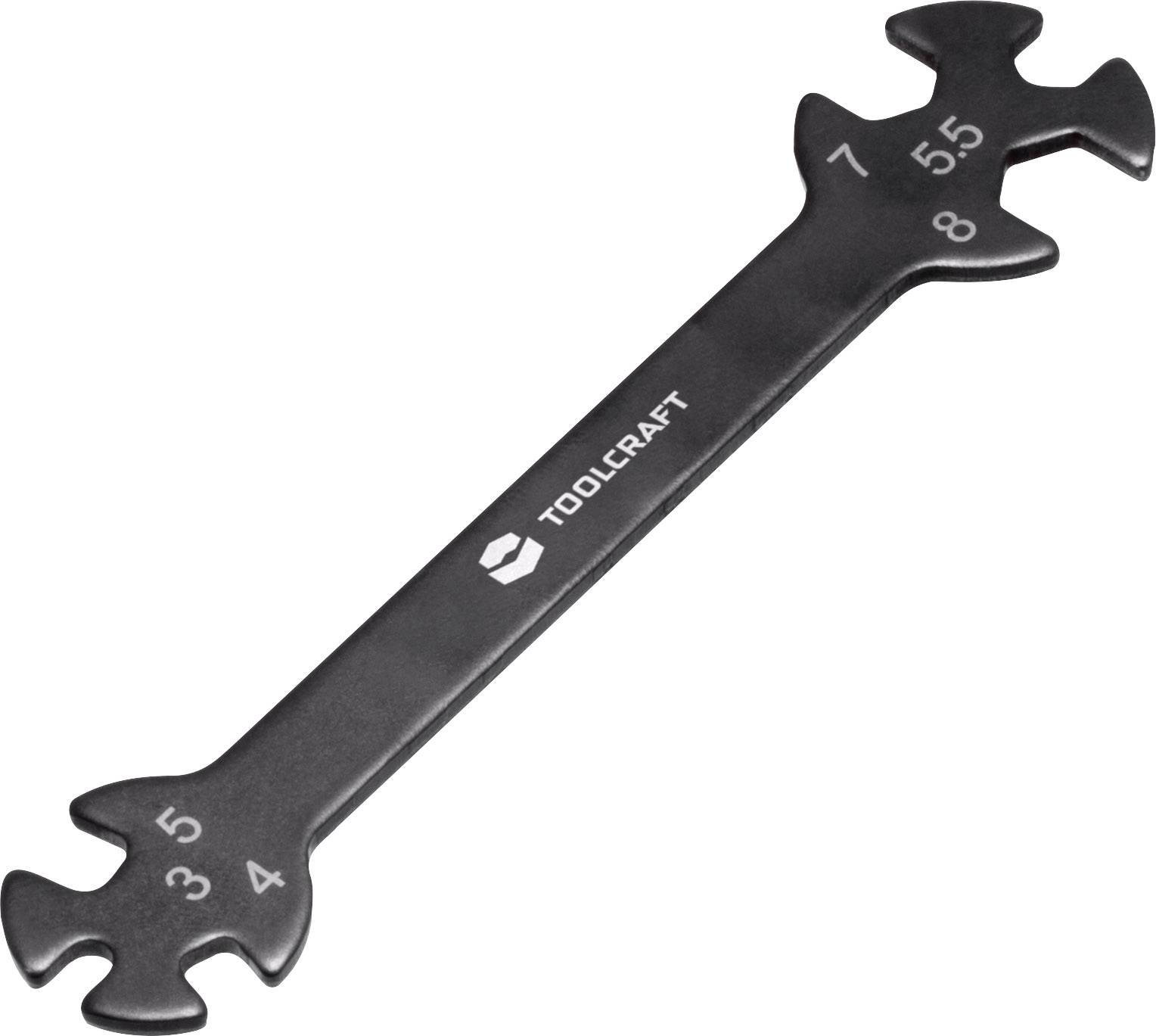 TOOLCRAFT TO-5693100 17 g kettős gyűrűskulcs Kulcsszélesség (metrikus) 3 - 8 mm