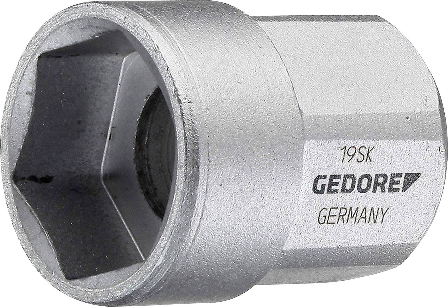 Gedore hatlapfejű dugókulcs, '19SK' jelöléssel. Németországban gyártva.