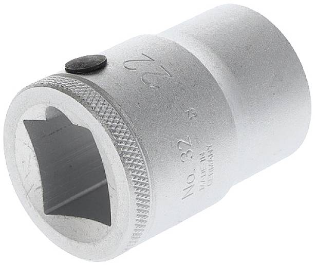 32 mm-es dugókulcs fej, fémből, anyák és csavarfejek forgatására használva.
