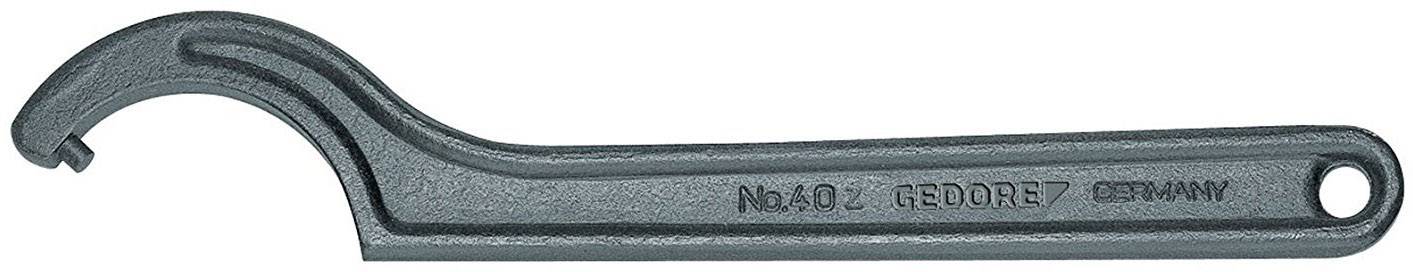 Szürke horog-kulcs 'Nr. 12 GEDORE GERMANY' felirattal. Csavarok meghúzására vagy oldására szolgál.