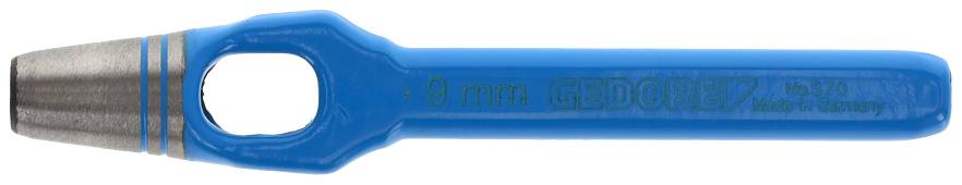 Kék gyűrűs villáskulcs, 9 mm-es, kerek markolattal és ezüstös fejű fogórészekkel, a markolaton látható márkanévvel és modellszámmal.