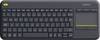 Logitech K400+ Rádiójel vezérlésű Billentyűzet Cseh Fekete Beépített érintőpanel, Egérgombok, Multimédia gombok