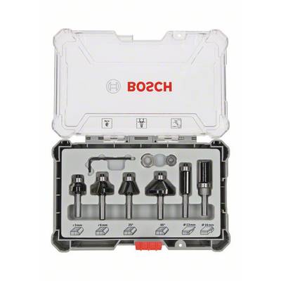Perem- és élmaró szett, 8 mm-es szár, 6 db Bosch Accessories 2607017469    