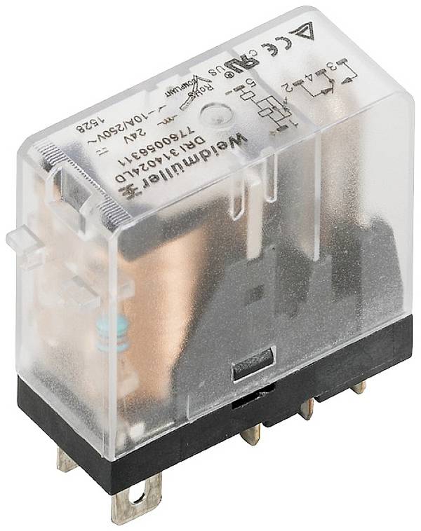 Weidmüller DRI314110L Dugaszrelé 110 V/DC 10 A 1 váltó 20 db darab