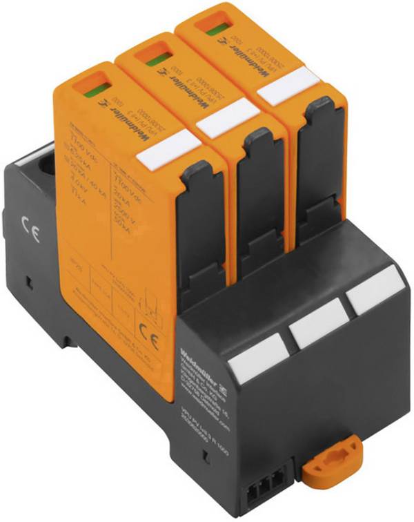 Weidmüller 2530520000 VPU PV I+II 3 1000 E Dugaszolható túlfeszültség levezető   20 kA  1 db
