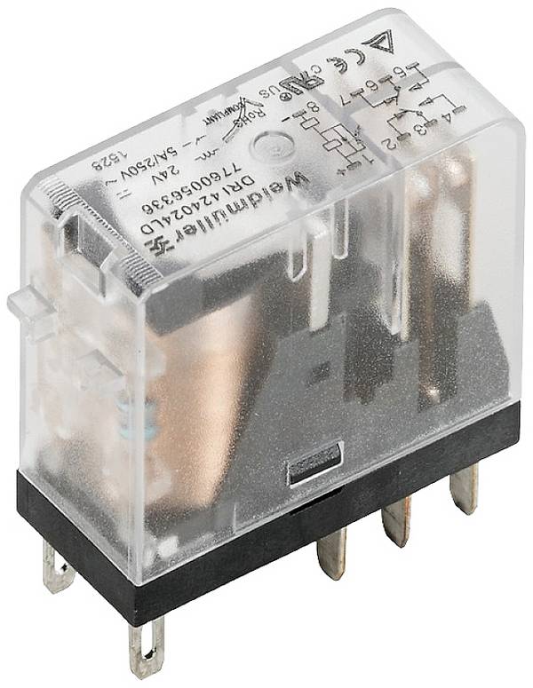 Weidmüller DRI424048LD Dugaszrelé 48 V/DC 5 A 2 váltó 20 db