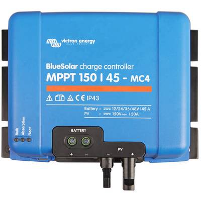 Victron Energy BlueSolar MPPT 150/45-MC4 12V 24V 48V 45A Napelem töltésszabályozó MPPT 12 V, 24 V 45 A