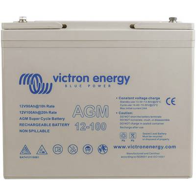 Victron Energy Super Cycle Ólomakku 12 V 100 Ah Ólom-vlies (AGM) (Sz x Ma x Mé) 26 x 21.5 x 16.8 cm M6 csavaros csatlako