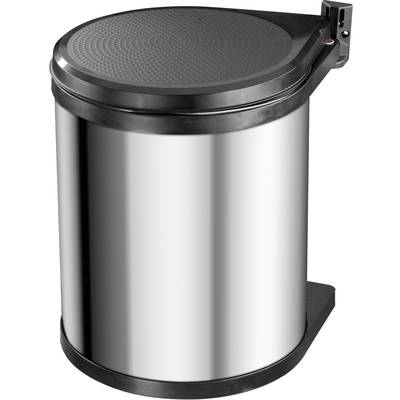 Hailo Compact-Box M 3555-101 Szemeteskuka 15 l Nemesacél (Ø x Ma) 285 mm x 355 mm Ezüst, Fekete 1 db