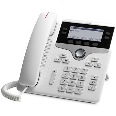Cisco CP-7841-W-K9= Rendszertelefon, VoIP  LC kijelző Fehér 
