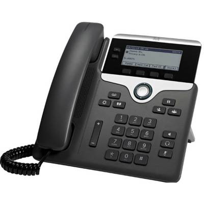 Cisco CP-7811-3PCC-K9= Rendszertelefon, VoIP  LC kijelző Antracit 