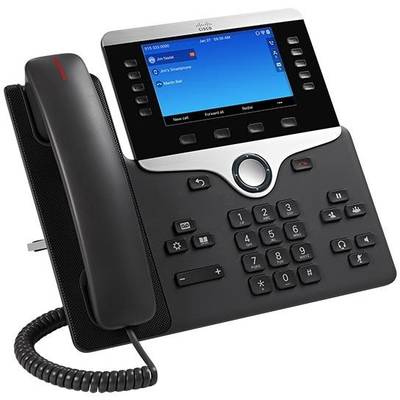 Cisco CP-8841-3PCC-K9= Rendszertelefon, VoIP  Színes kijelző Fekete, Ezüst 